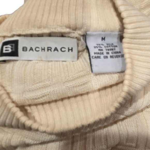 Bachrach Beige Patterned Men's Tee - Picture 4 of 6